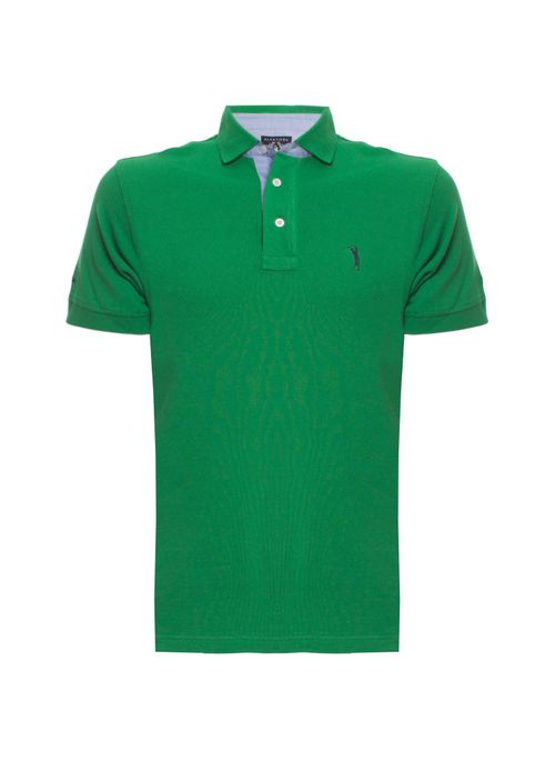 Camisa Polo Verde Militar Lisa Aleatory