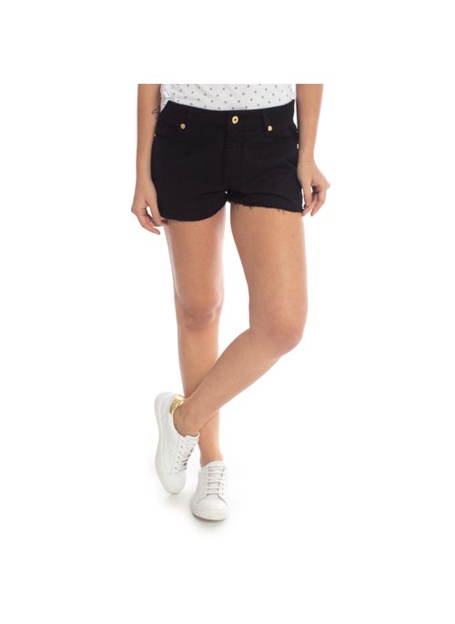 Bermuda Sarja Aleatory Feminina Sunrise Preta