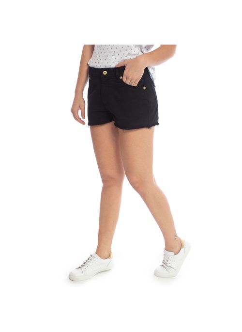 Bermuda Sarja Aleatory Feminina Sunrise Preta