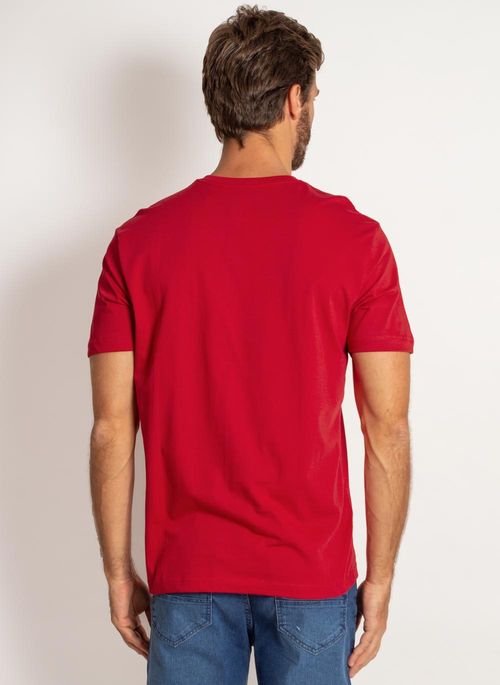 Camiseta Aleatory Gola V Básica Vermelha