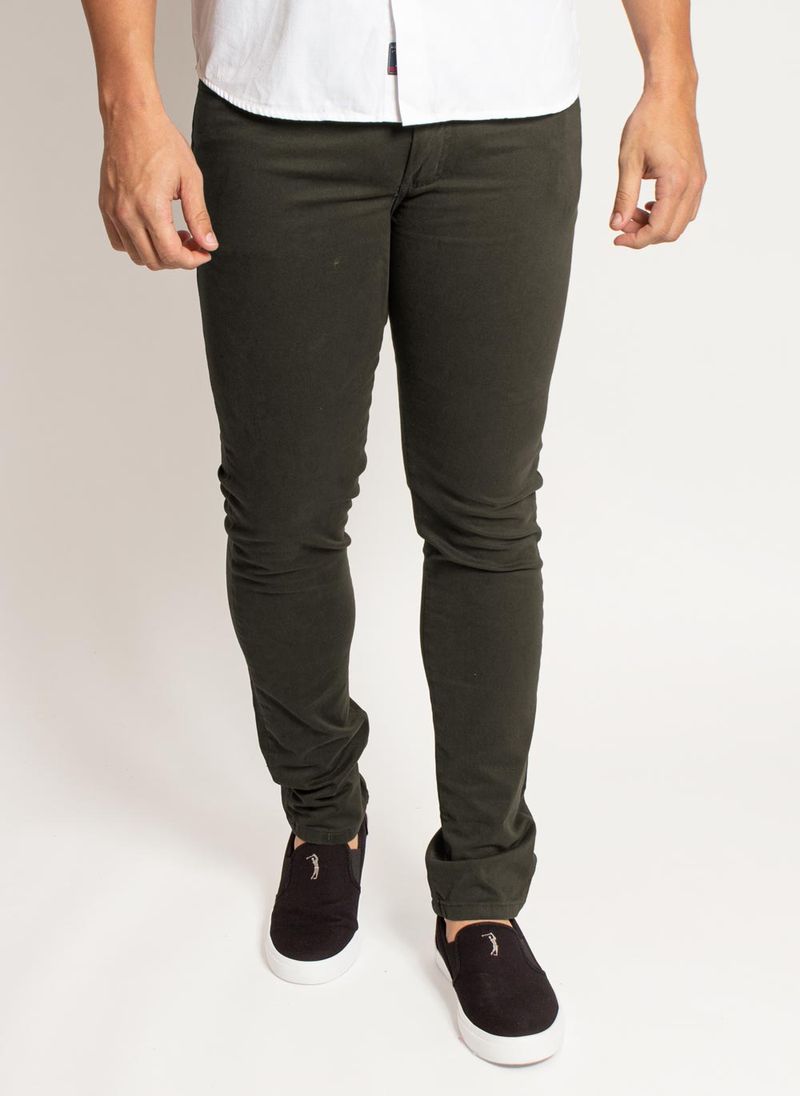 calca-sarja-aleatory-masculina-five-pockets-verde-modelo-1-