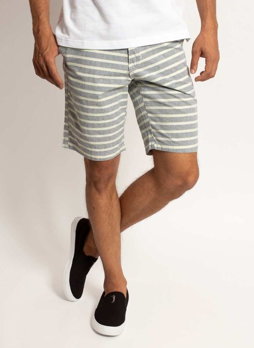 Bermuda Sarja Aleatory Awesome Cinza
