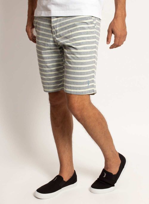 Bermuda Sarja Aleatory Awesome Cinza