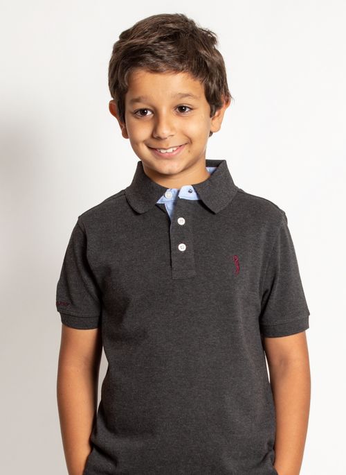 Camisa Polo Aleatory Infantil Lisa Mescla