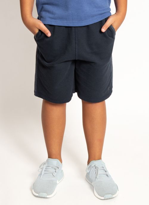 Bermuda Moletom Aleatory Kids Save Marinho