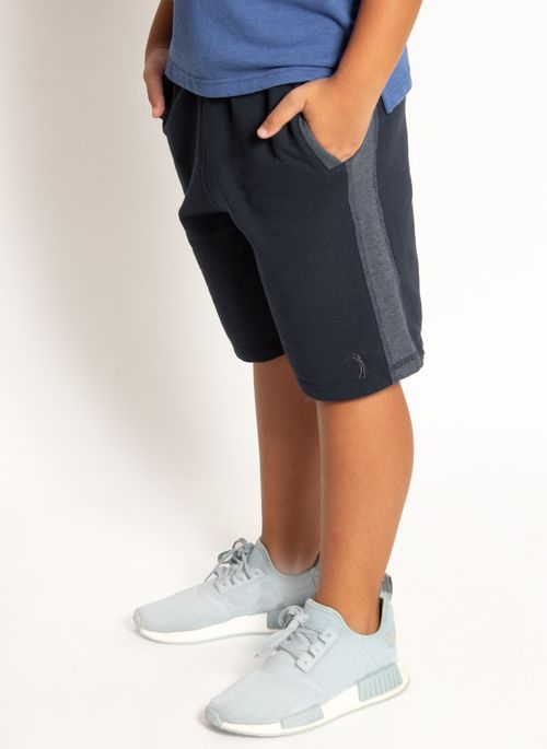 Bermuda Moletom Aleatory Kids Save Marinho