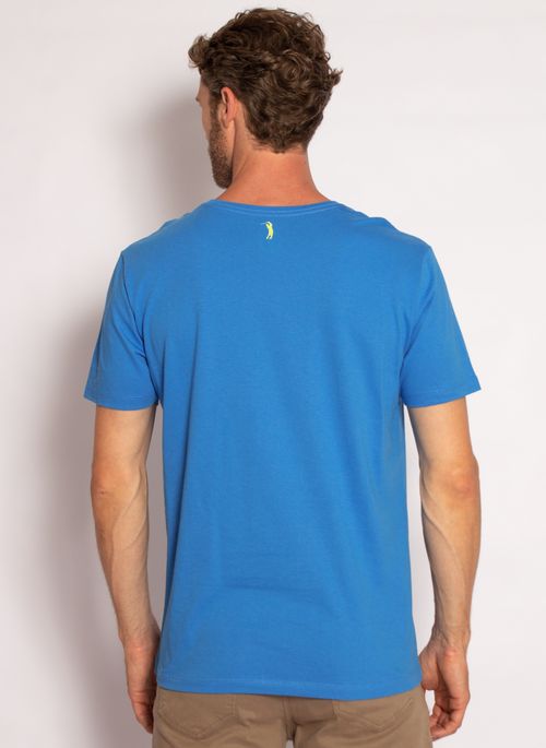 Camiseta Aleatory Estampada Summer Beach Azul