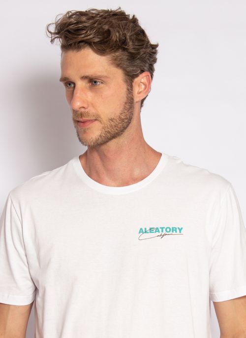 Camiseta Aleatory Estampada California Branca