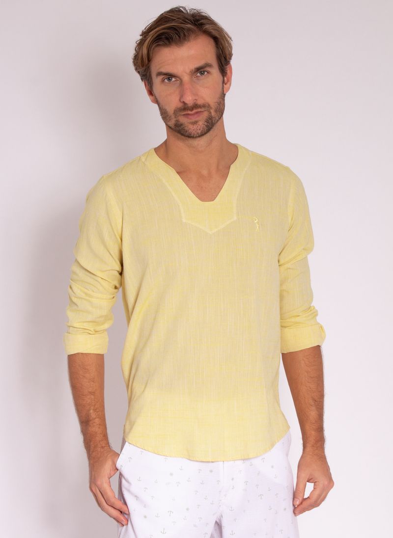 camisa-aleatory-masculino-linho-calm-amarelo-modelo-4-
