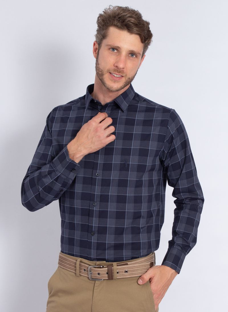 camisa-aleatory-masculina-xadrez-tech-strech-robust-marinho-modelo-4-