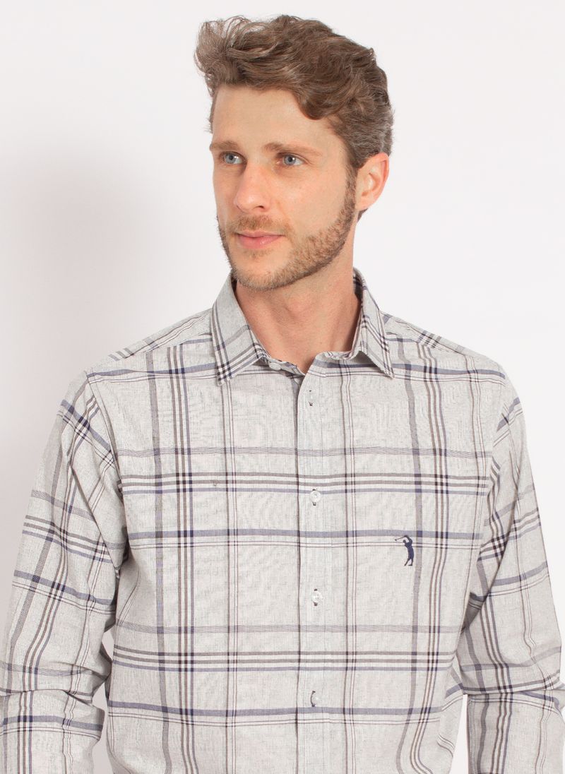 camisa-aleatory-masculina-xadrez-tech-strech-work-cinza-modelo-1-