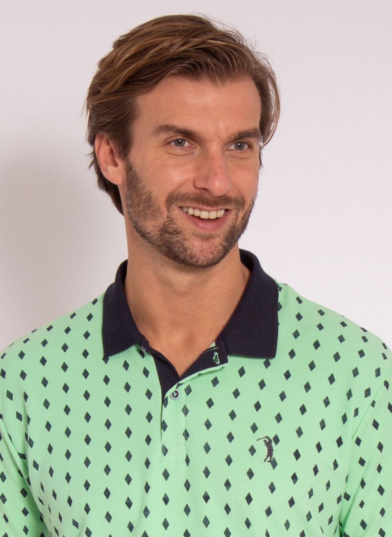 camisa-polo-aleatory-masculina-estampada-diamond-verde-modelo-1-