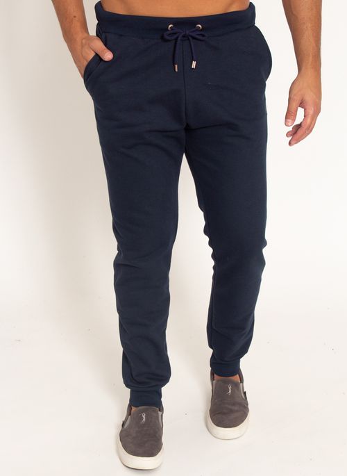 Calça Moletom Aleatory Básica Marinho