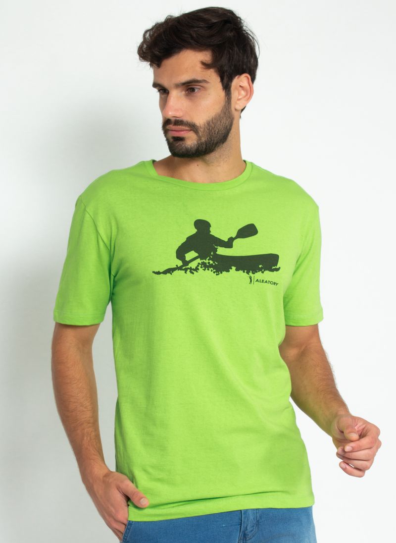 Camiseta-Estampada-Aleatory-Kayak-Verde-Verde-P