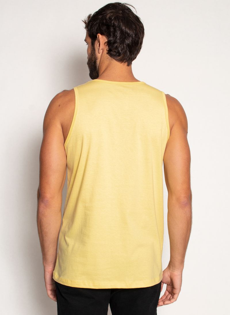 Camiseta-Regata-Aleatory-Basica-Amarela-Amarelo-P