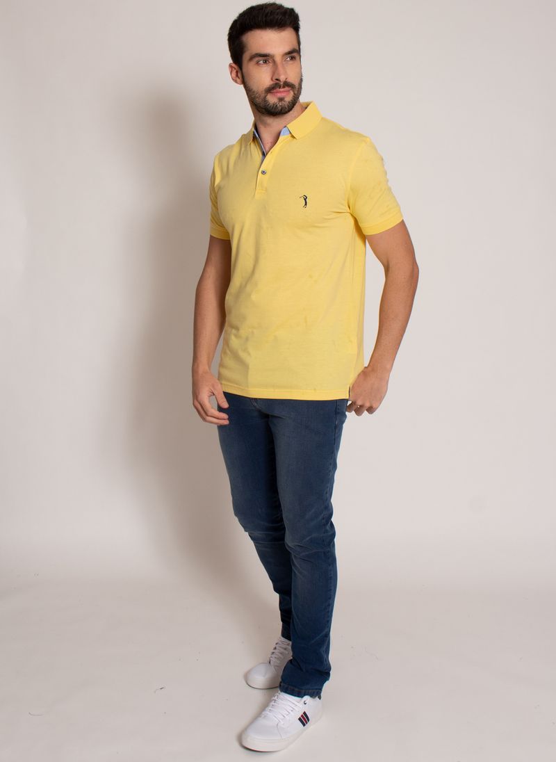 Camisa-Polo-Aleatory-Lisa-New-Jersey-Amarelo-Amarelo-P