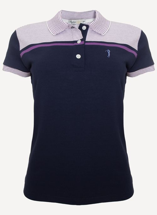 Camisa Polo Feminina Aleatory Dream Lilás