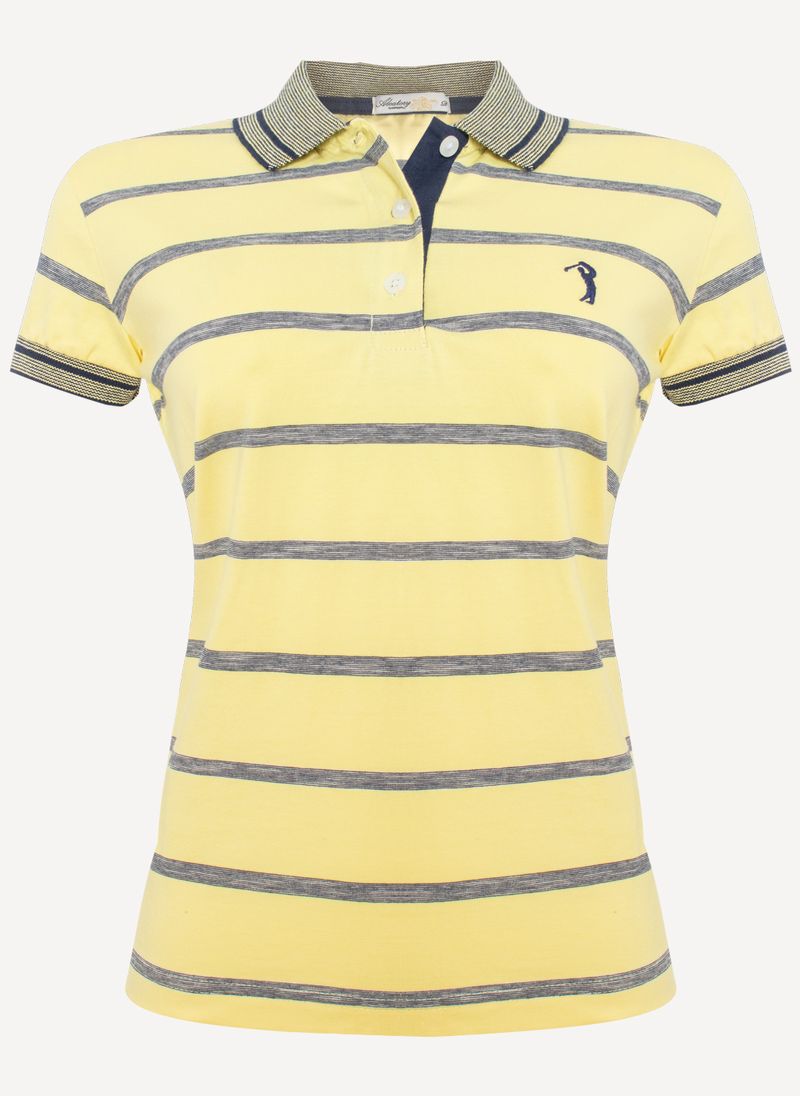 Camisa-Polo-Feminina-Aleatory-Bright-Amarela-Amarelo-P