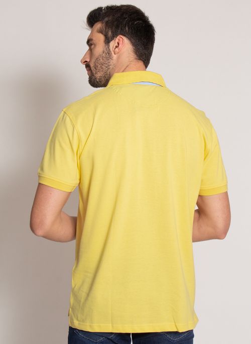 Camisa Polo Amarela Lisa Aleatory