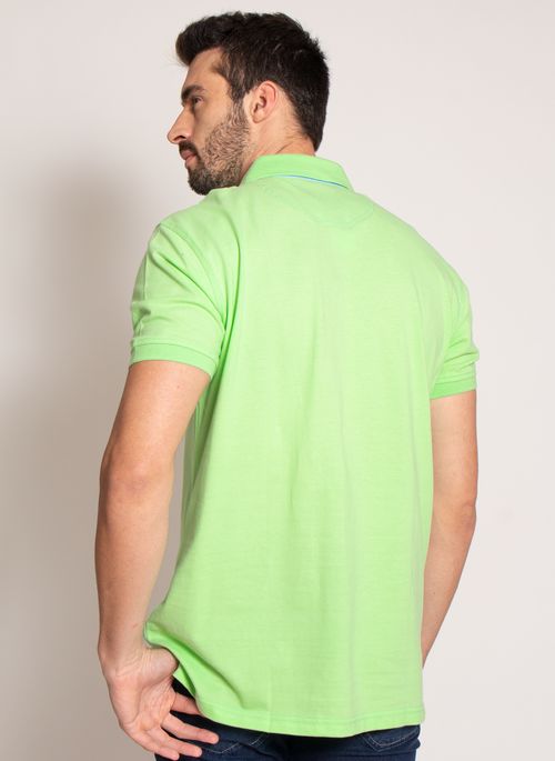 Camisa Polo Verde Lisa Aleatory