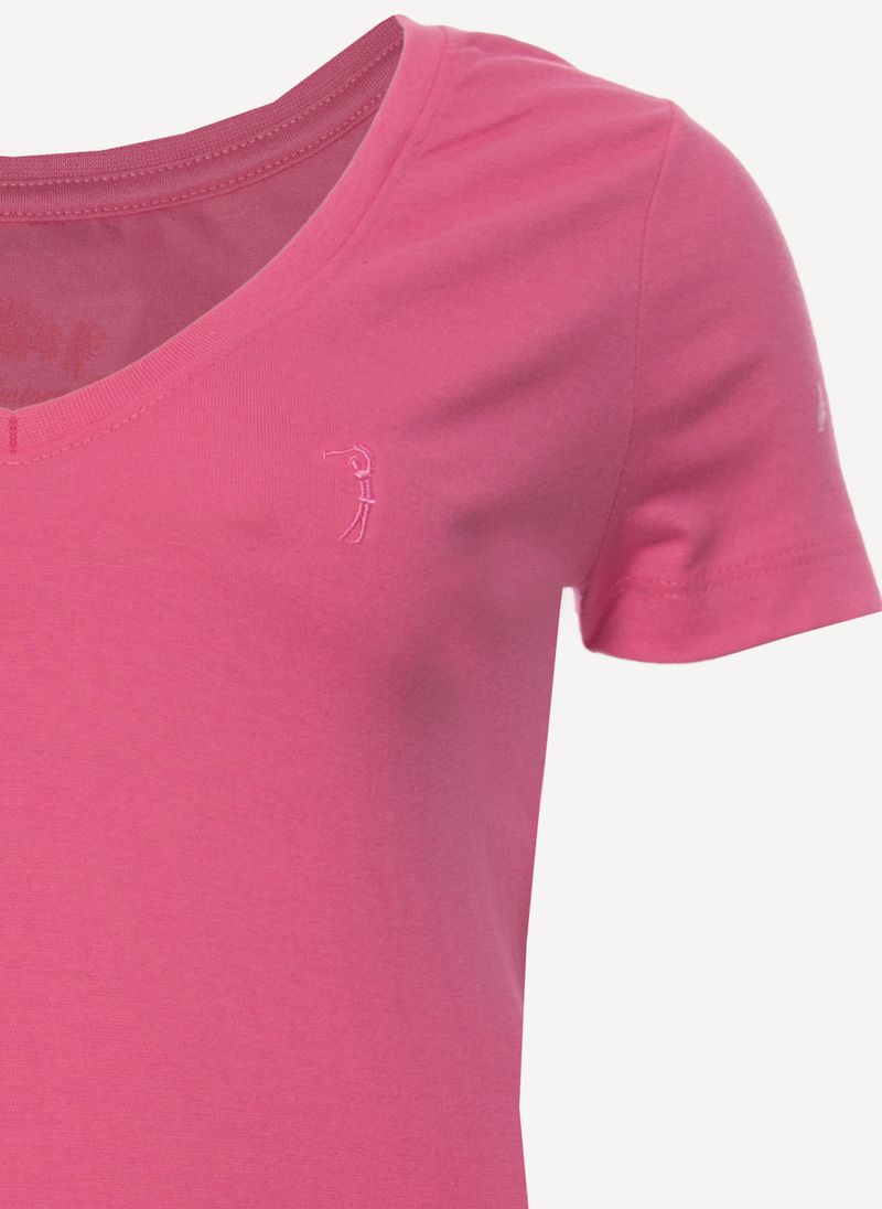 Camiseta-Feminina-Aleatory-Gola-V-Lisa-Force-Pink-Pink-P