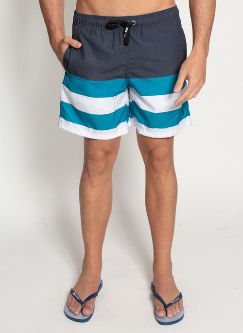Shorts Aleatory Estampado Miami Marinho