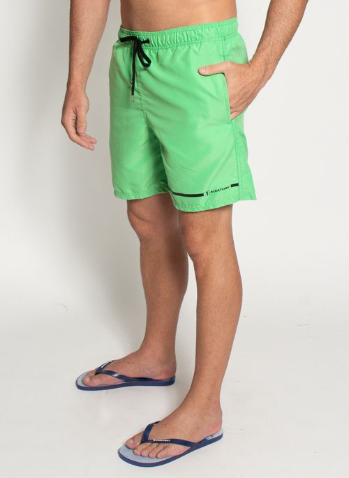 Shorts Aleatory Liso Stripe Verde