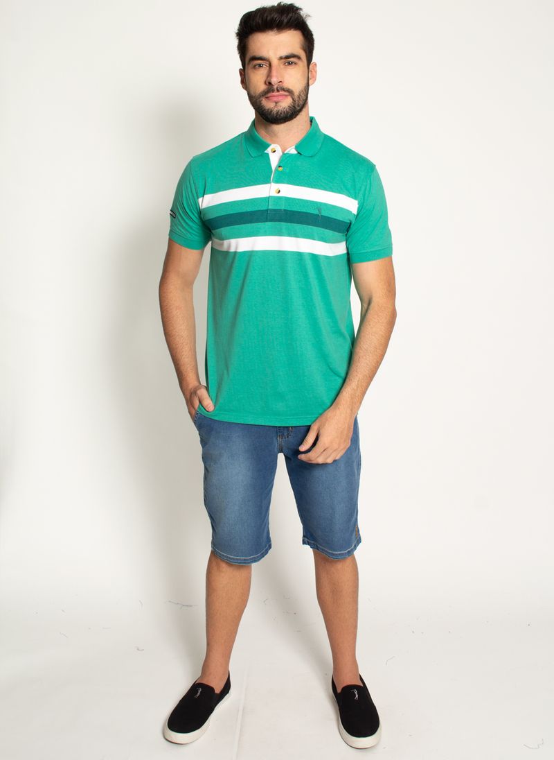 Camisa-Polo-Aleatory-Listrada-Flex-Verde-Verde-P