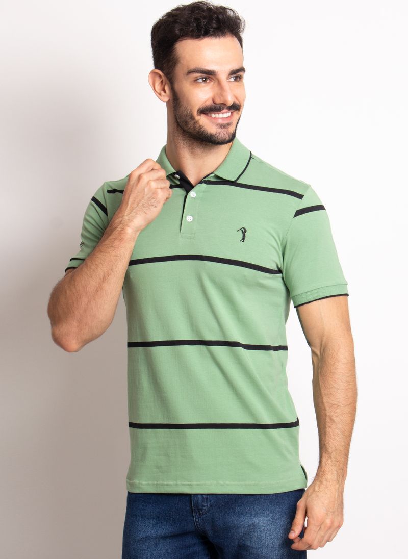 Camisa-Polo-Aleatory-Listrada-Creative-Verde-Verde-M