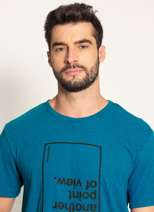 Camiseta Aleatory Estampada POV Azul