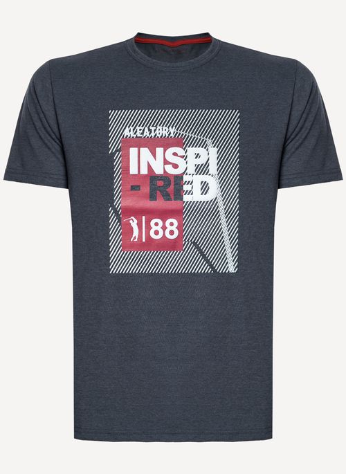 Camiseta Aleatory Estampada Inspired Marinho