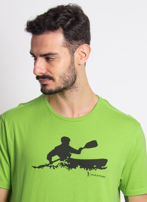 Camiseta Estampada Aleatory Kayak Verde