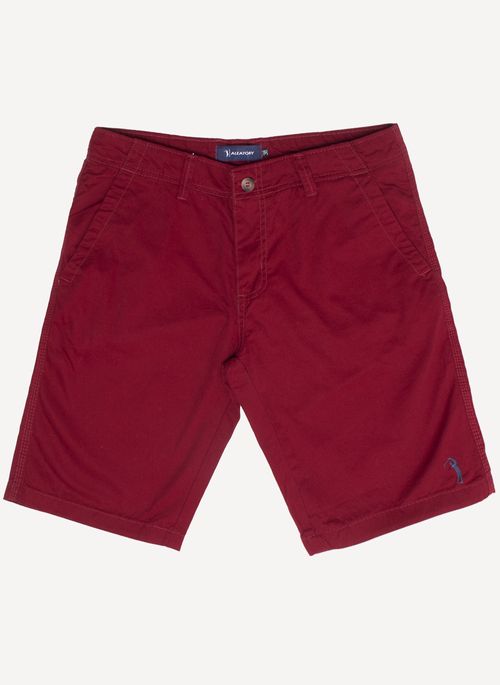 Bermuda Sarja Aleatory Holiday Vermelho