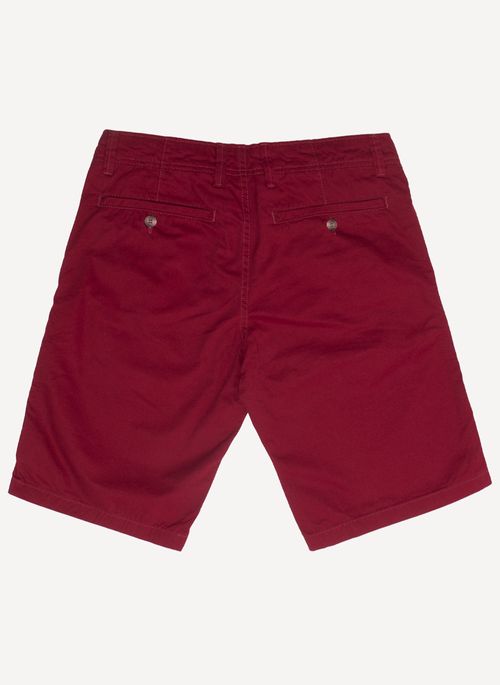 Bermuda Sarja Aleatory Holiday Vermelho