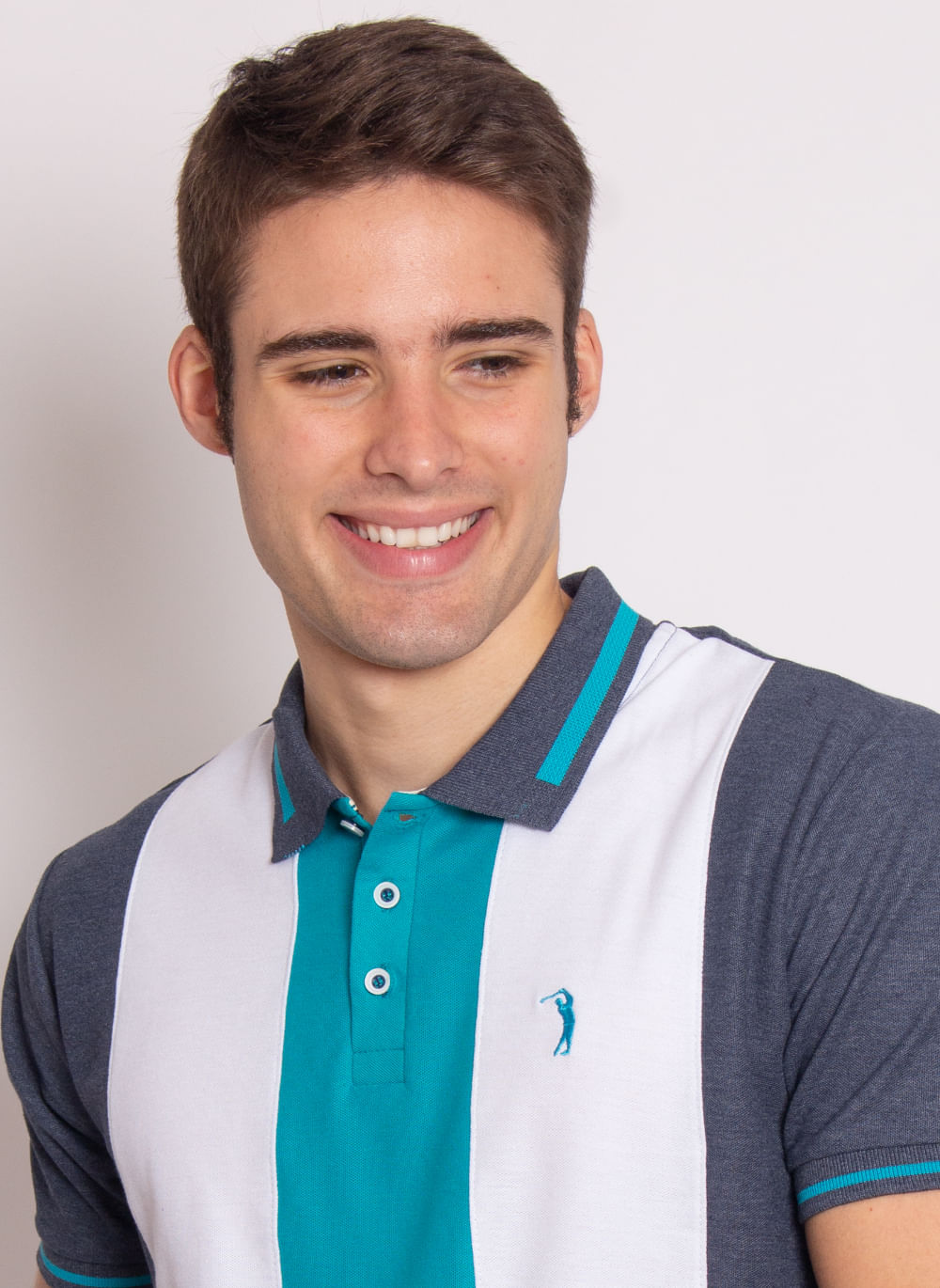 Camisa-Polo-Aleatory-Recortada-Bit-Marinho-Azul-Marinho-M