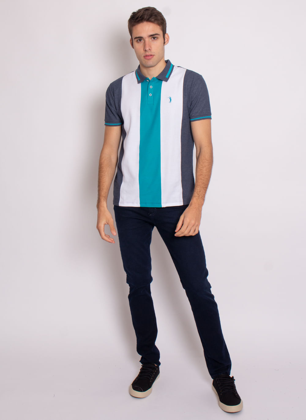 Camisa-Polo-Aleatory-Recortada-Bit-Marinho-Azul-Marinho-M