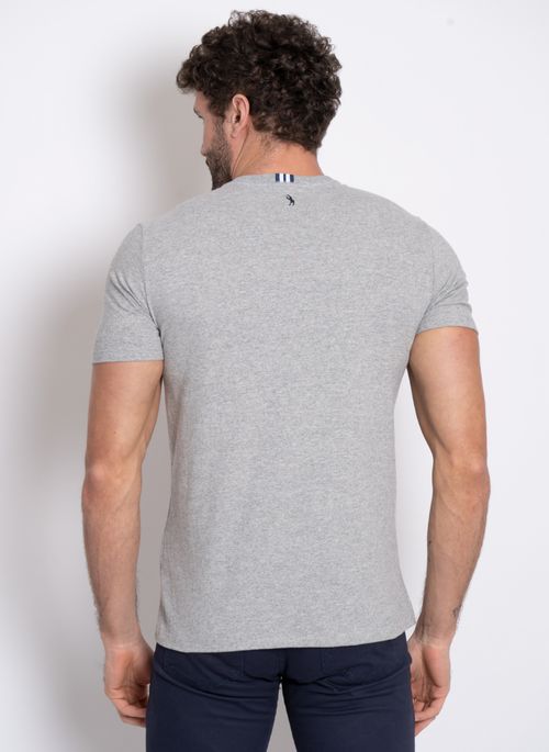 Camiseta Estampada Aleatory Ride Cinza