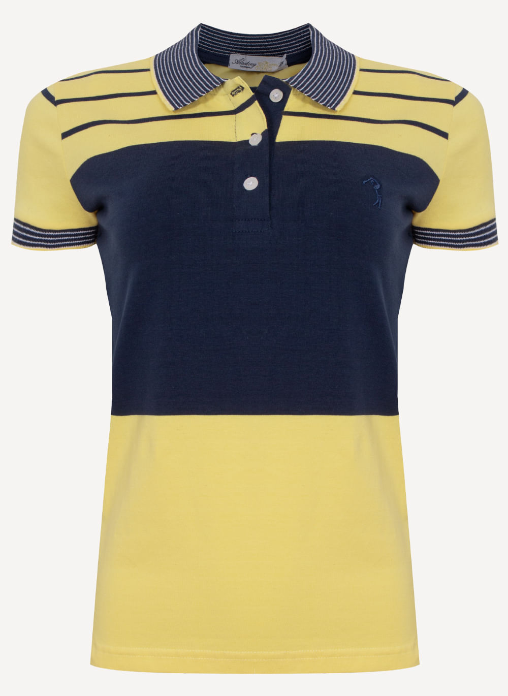 Camisa-Polo-Aleatory-Feminina-Multi-Amarela-Amarelo-P