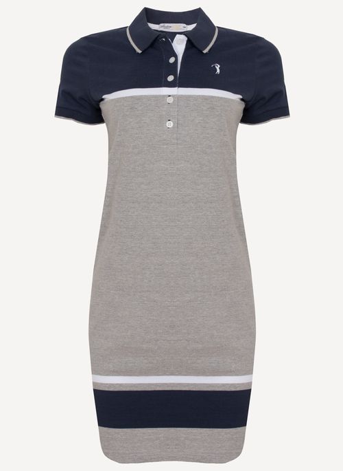 Vestido Aleatory Listrado Hot Marinho