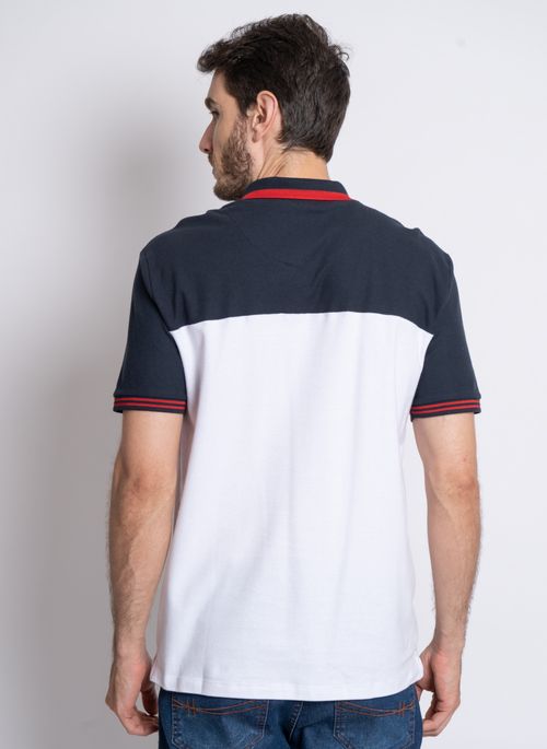 Camisa Polo Aleatory Recortada Piquet Original Branca