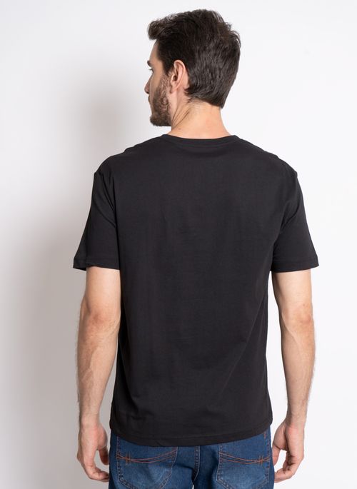 Camiseta Gola V Aleatory Básica Preta