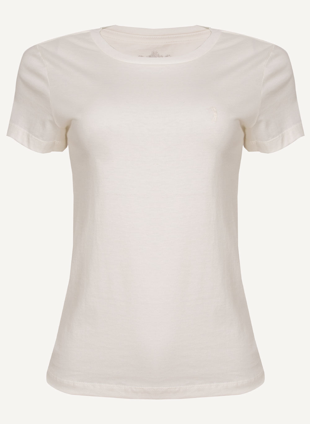 Camiseta-Feminina-Aleatory-Basica-Gola-Careca-Bege-Bege-GG