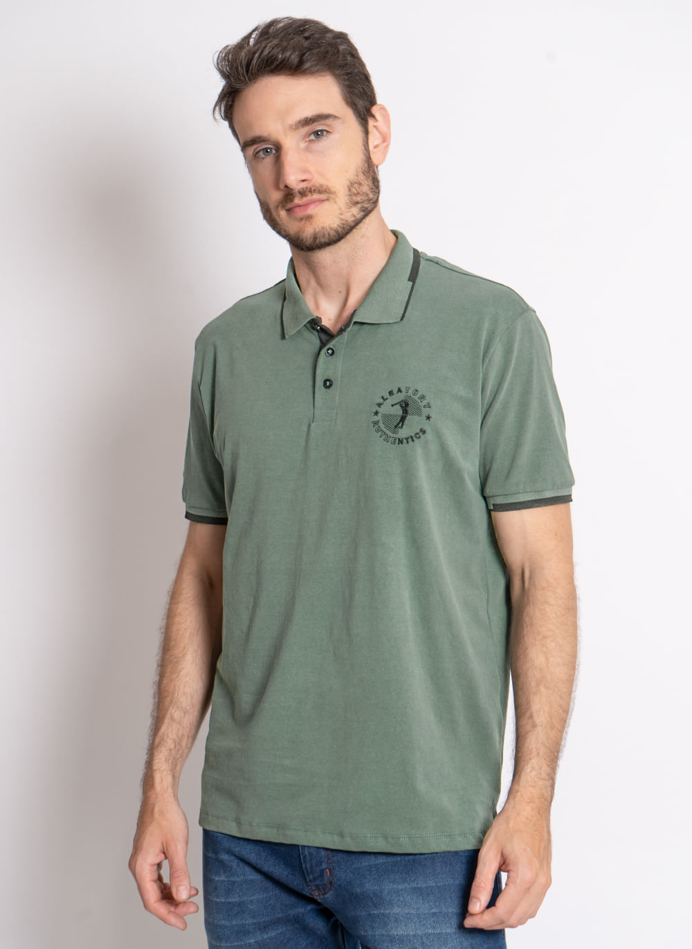 Camisa-Polo-Aleatory-Authentics-Verde-Verde-P