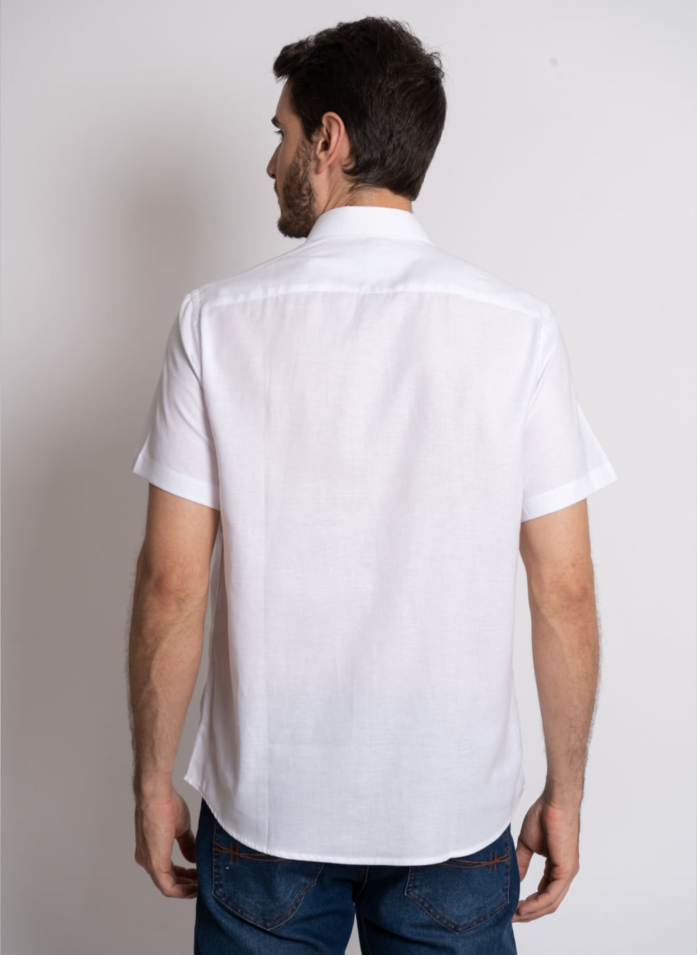 Camisa-Aleatory-Oxfordine-Manga-Curta-Branca-Branco-P