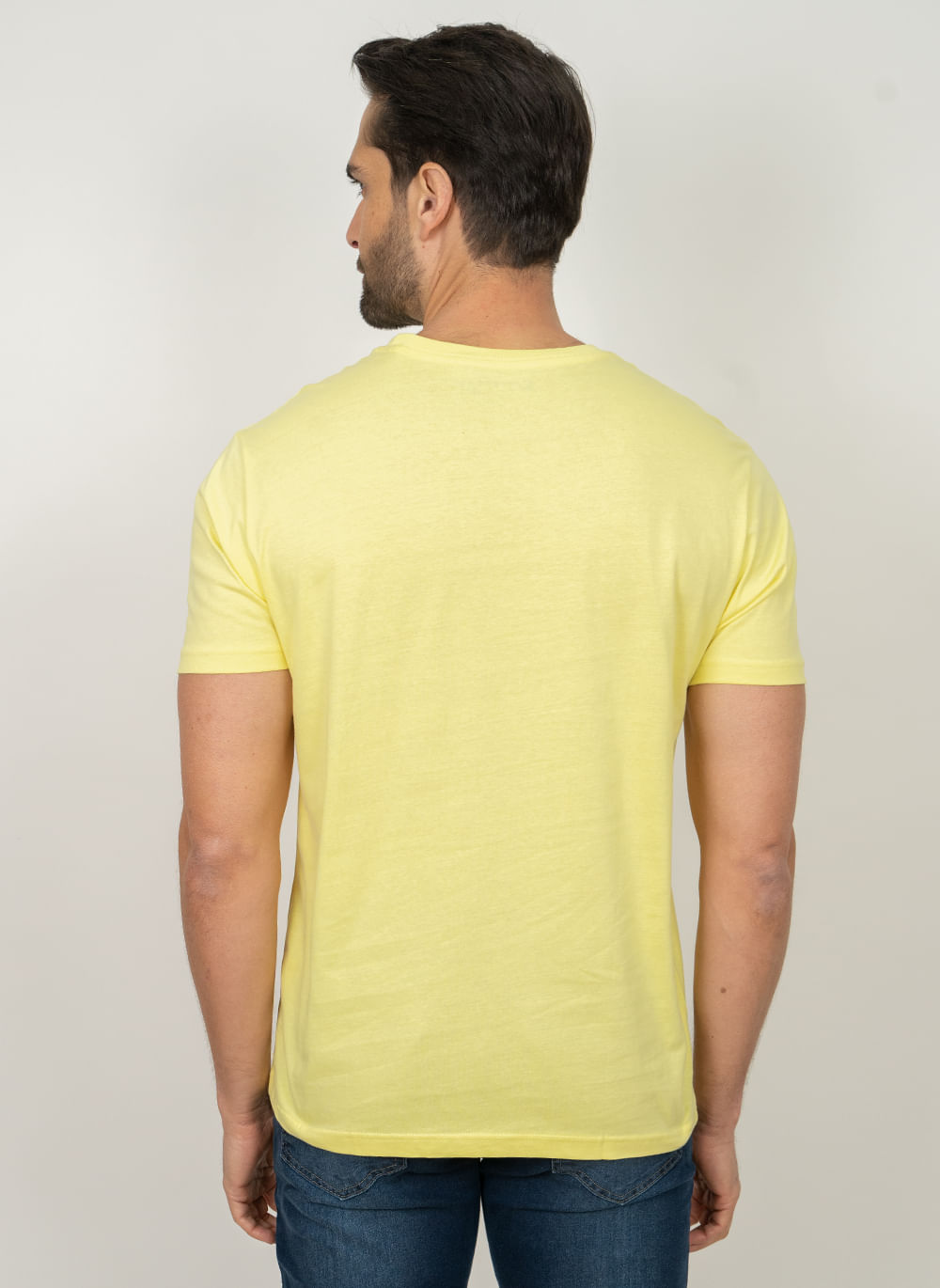 Camiseta-Aleatory-Basica-com-Bolso-Amarela-Amarelo-P