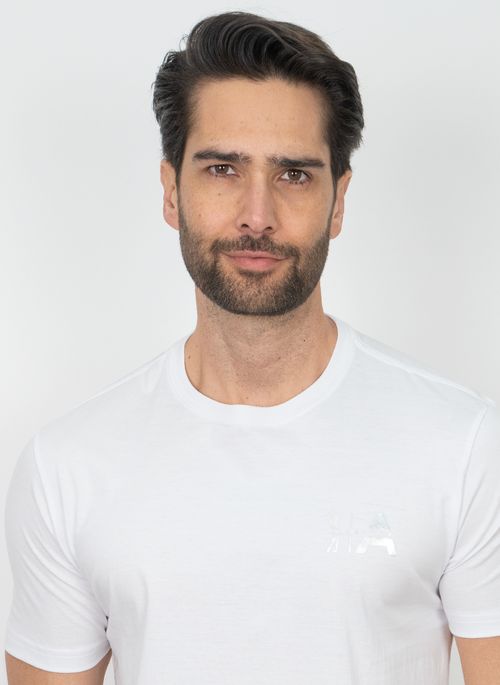 Camiseta Aleatory Estampada Silver One Branca