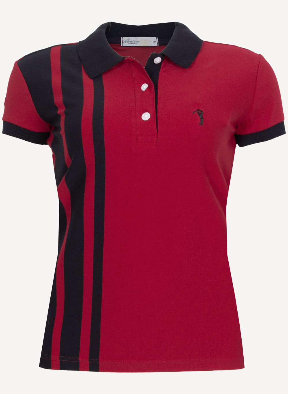 Camisa-Polo-Feminina-Aleatory-Prime-Vermelha-Vermelho-M