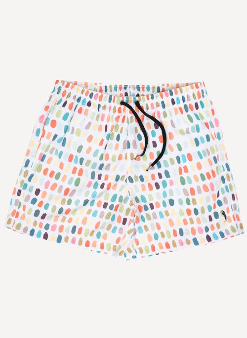 Shorts Estampado Aleatory Jussy Branco