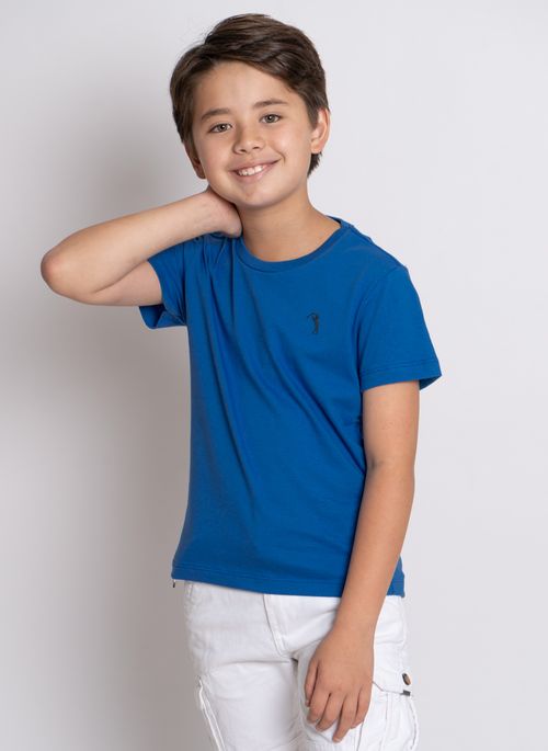 Camiseta Aleatory Infantil Básica New Azul