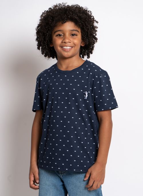 Camiseta Aleatory Kids Full Print Risk Marinho